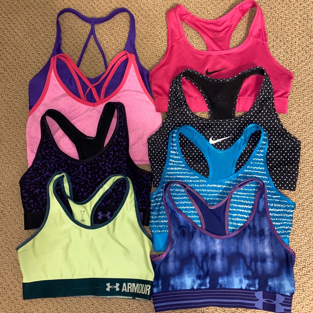NIKE UNDERARMOUR SPORTSBRA BUNDLE size SMALL